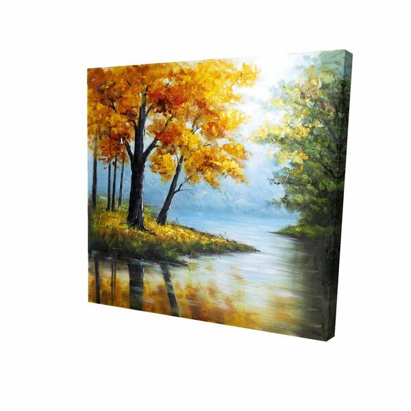 Begin Home Decor 16 x 16 in. Trees by The Lake-Print on Canvas 2080-1616-LA25